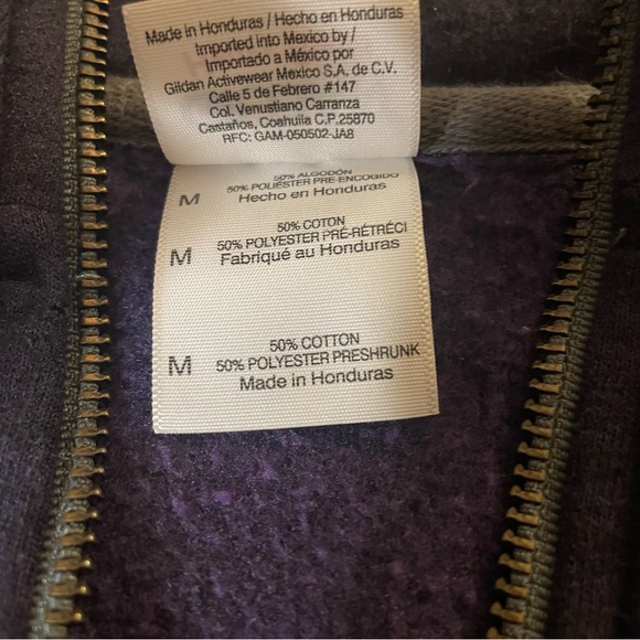 Medium Dark Purple University Cork College quarter zip sweatshirt - Picture 3 of 6